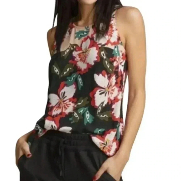 Cabi Hibiscus Floral Lily Print Blouse Tank Size S - Picture 1 of 7